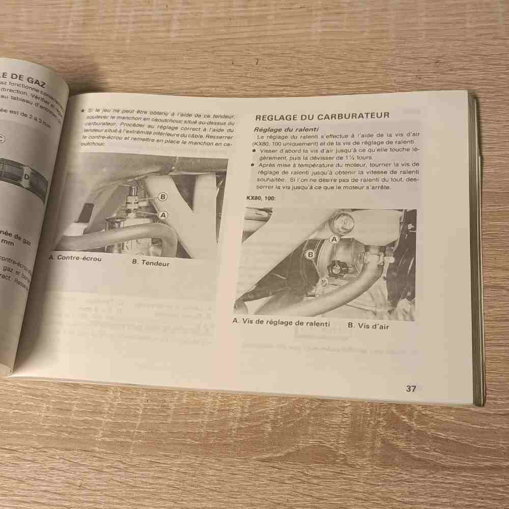 KAWASAKI KX60 (B10) KX80 (R4.S4) KX80 (T4.V4) KX100 (B4) 1992 99923-1371-01 Motorrad-Handbuch gebraucht