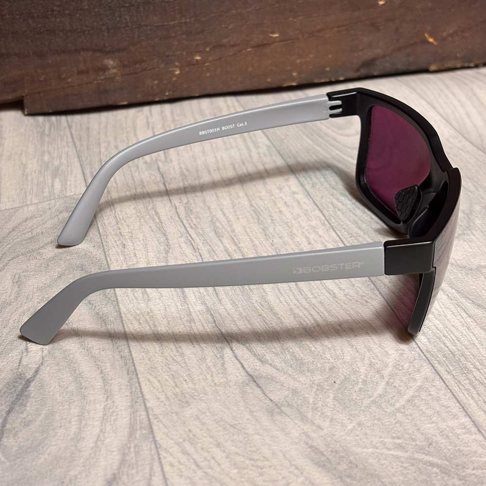 BOBSTER Boost Sonnenbrille matt schwarz grau violett verspiegelt