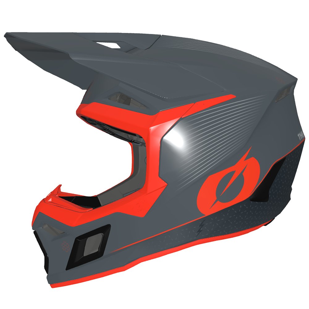 ONEAL 3SRS Motocross Helm E-Stroke grau/rot ONEAL 3SRS Motocross Helm E-Stroke grau/rot