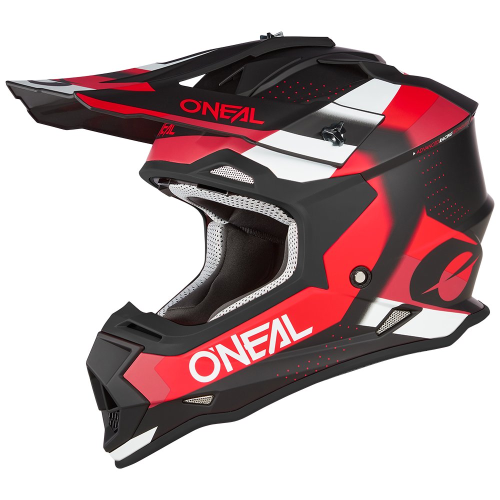 ONEAL 2 SRS Motocross Helm Spyde V.23 schwarz rot weiss