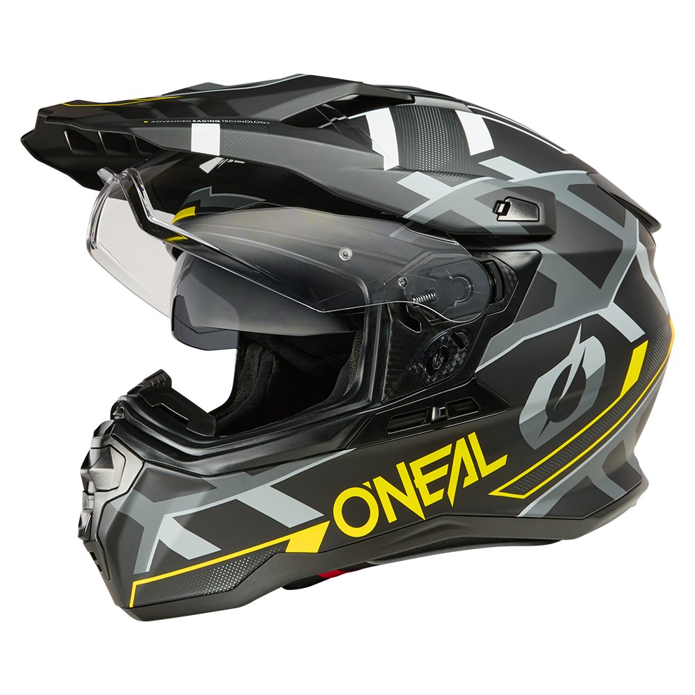 ONEAL D-SRS Motocross Helm Square schwarz neon gelb grau ONEAL D-SRS Motocross Helm Square schwarz neon gelb grau