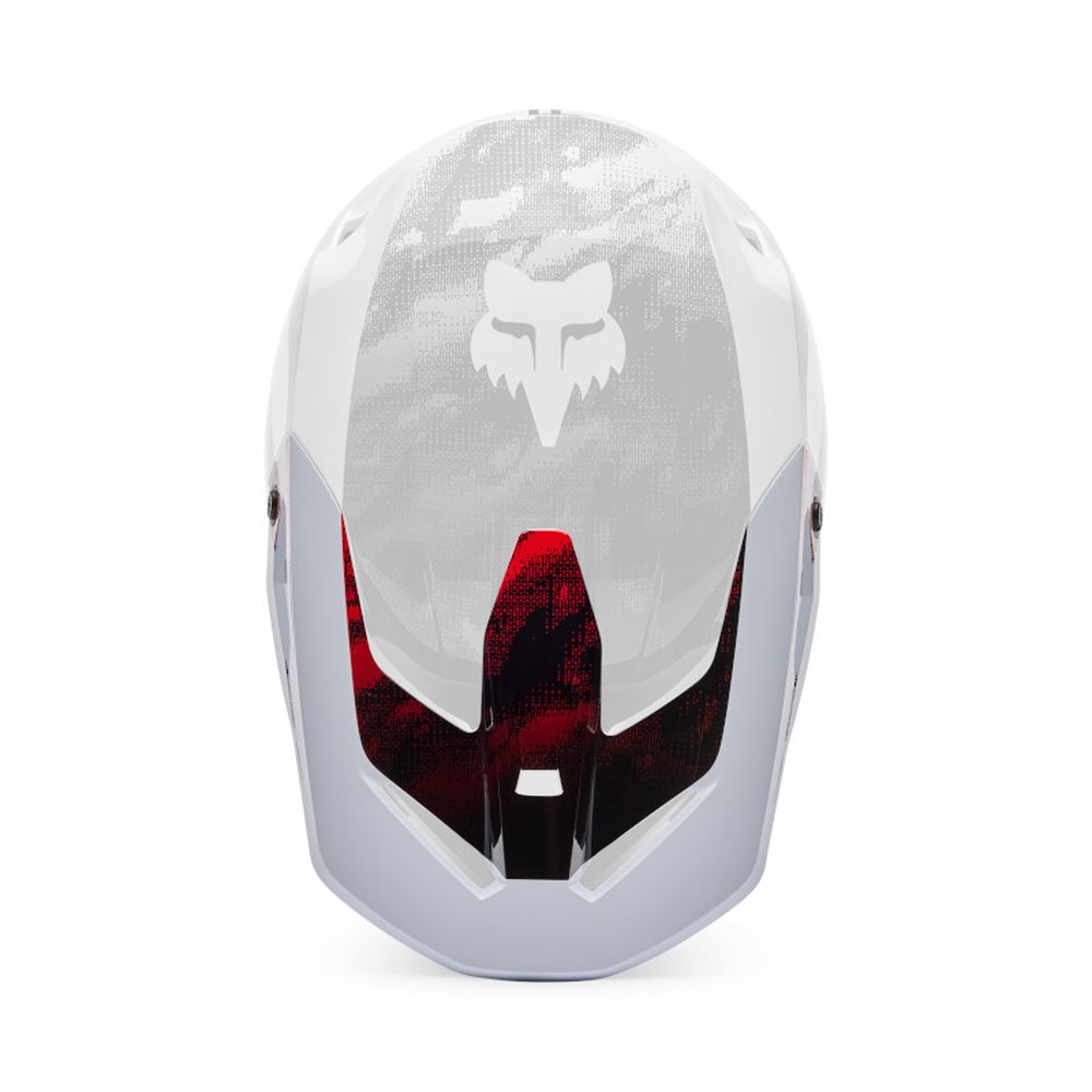 FOX V1  HELMET Helmschirm - KAIROS Weiss/Neon Rot