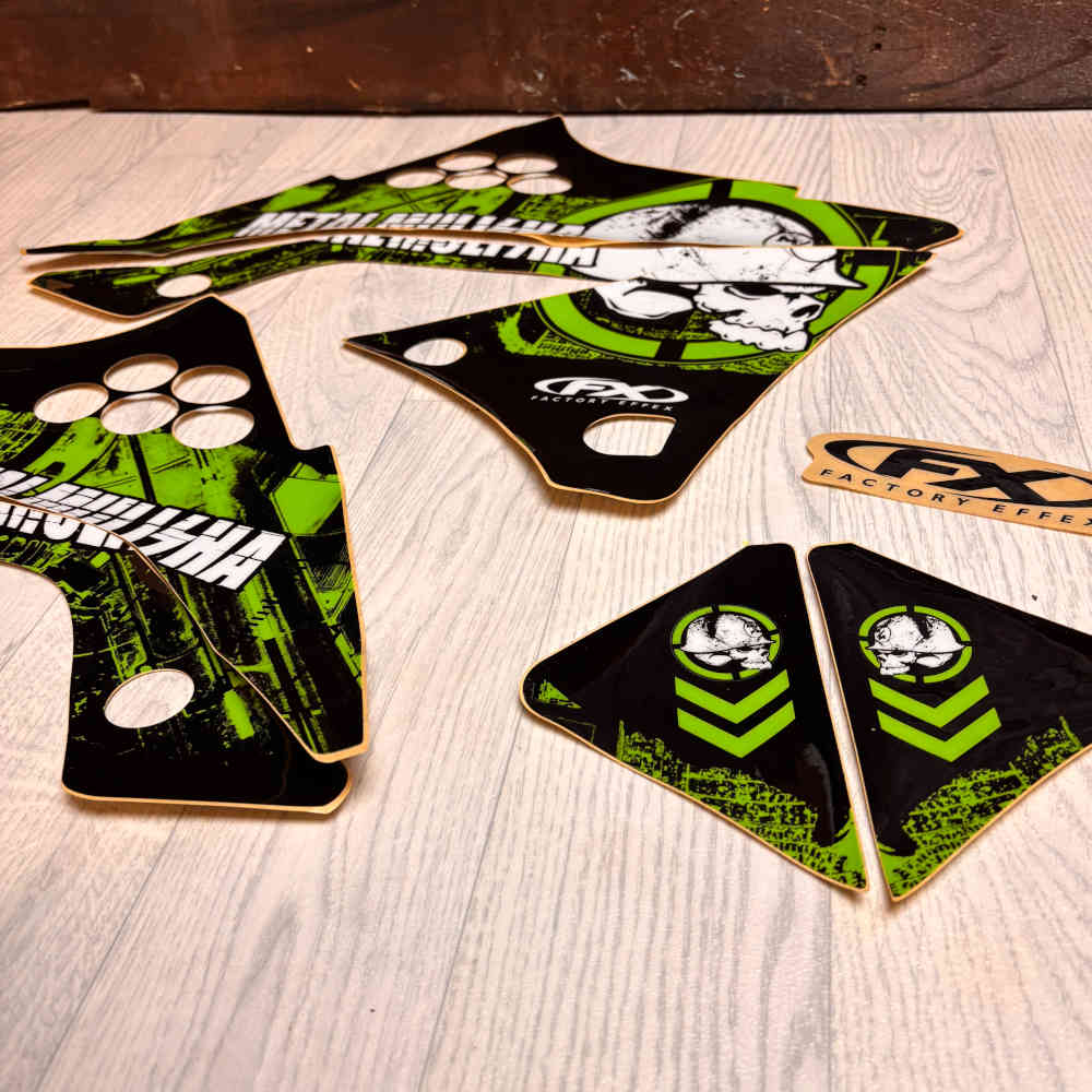 FACTORY EFFEX Full Metal Mulisha Dekor-Satz Aufkleber passend für Kawasaki KX 250 F 09-12