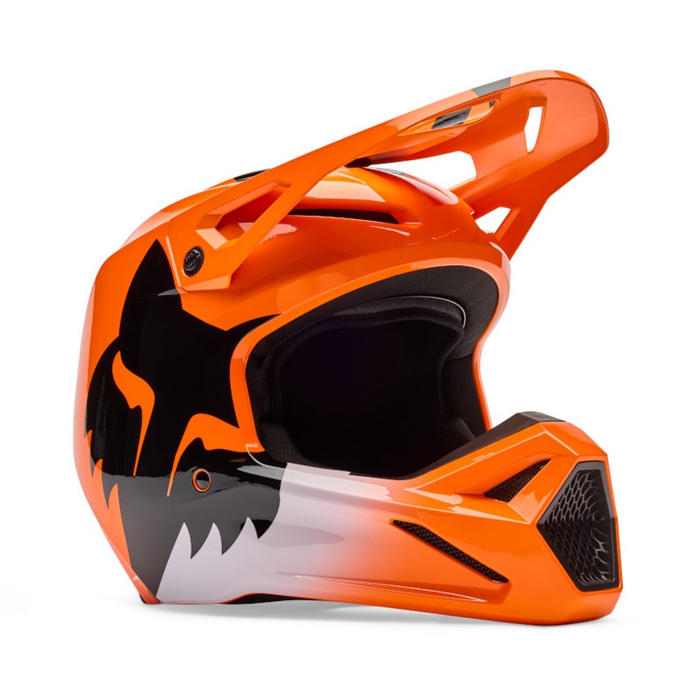 FOX YOUTH V1 SHIELD HELMET Motocross Helm für Kinder Neon Orange