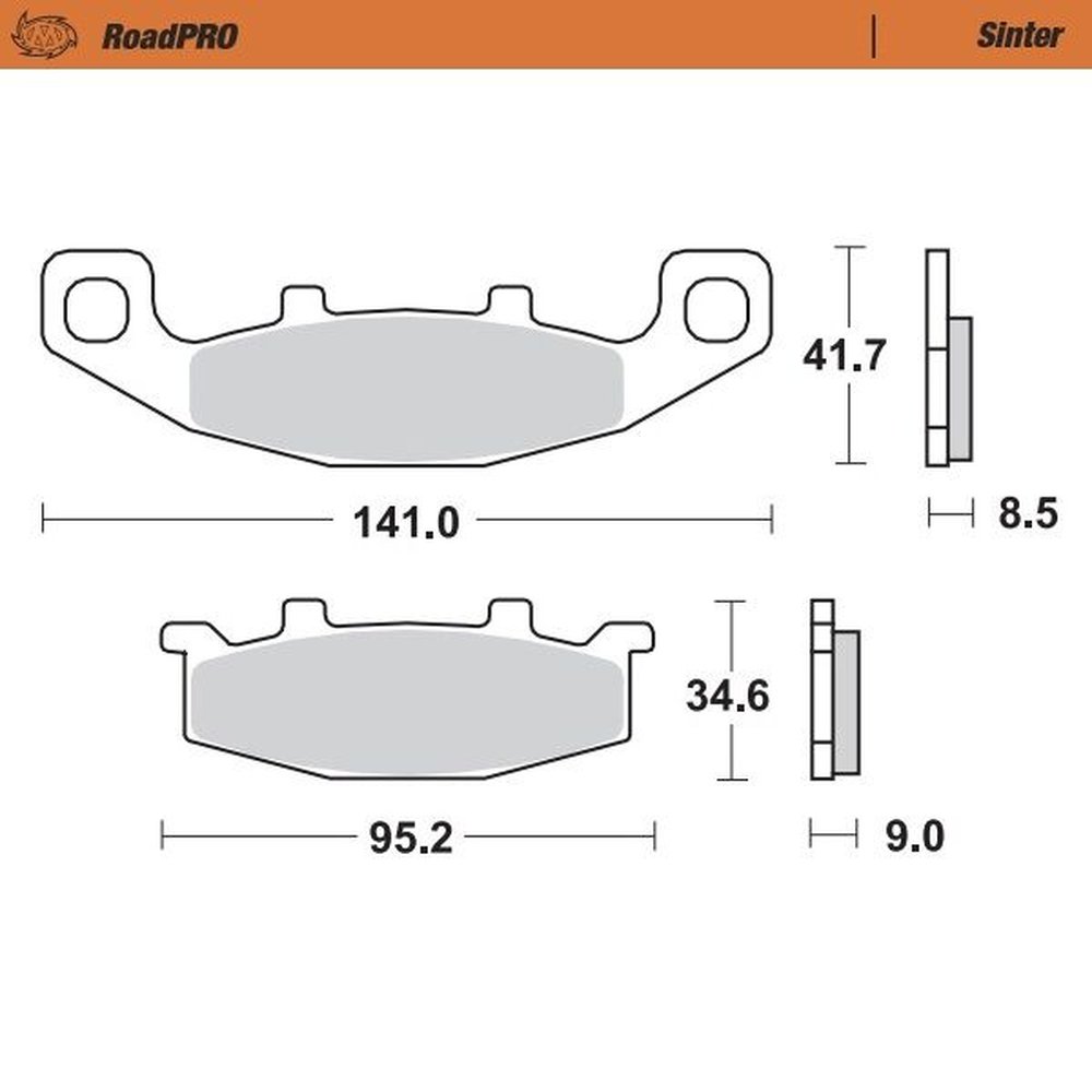 MOTO-MASTER Bremsbeläge Set Sinter hinten
