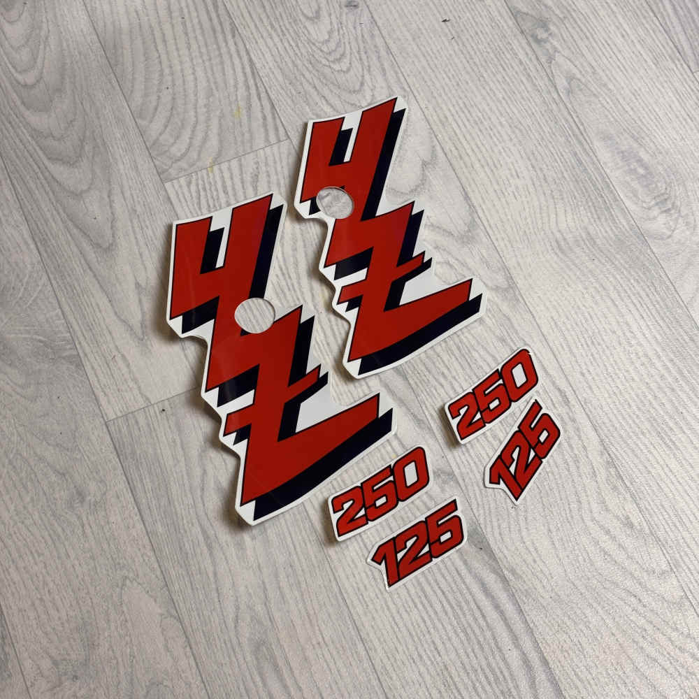 YAMAHA Original-Aufkleber YZ 125/250 Motocross Motorrad Decals Vintage retro