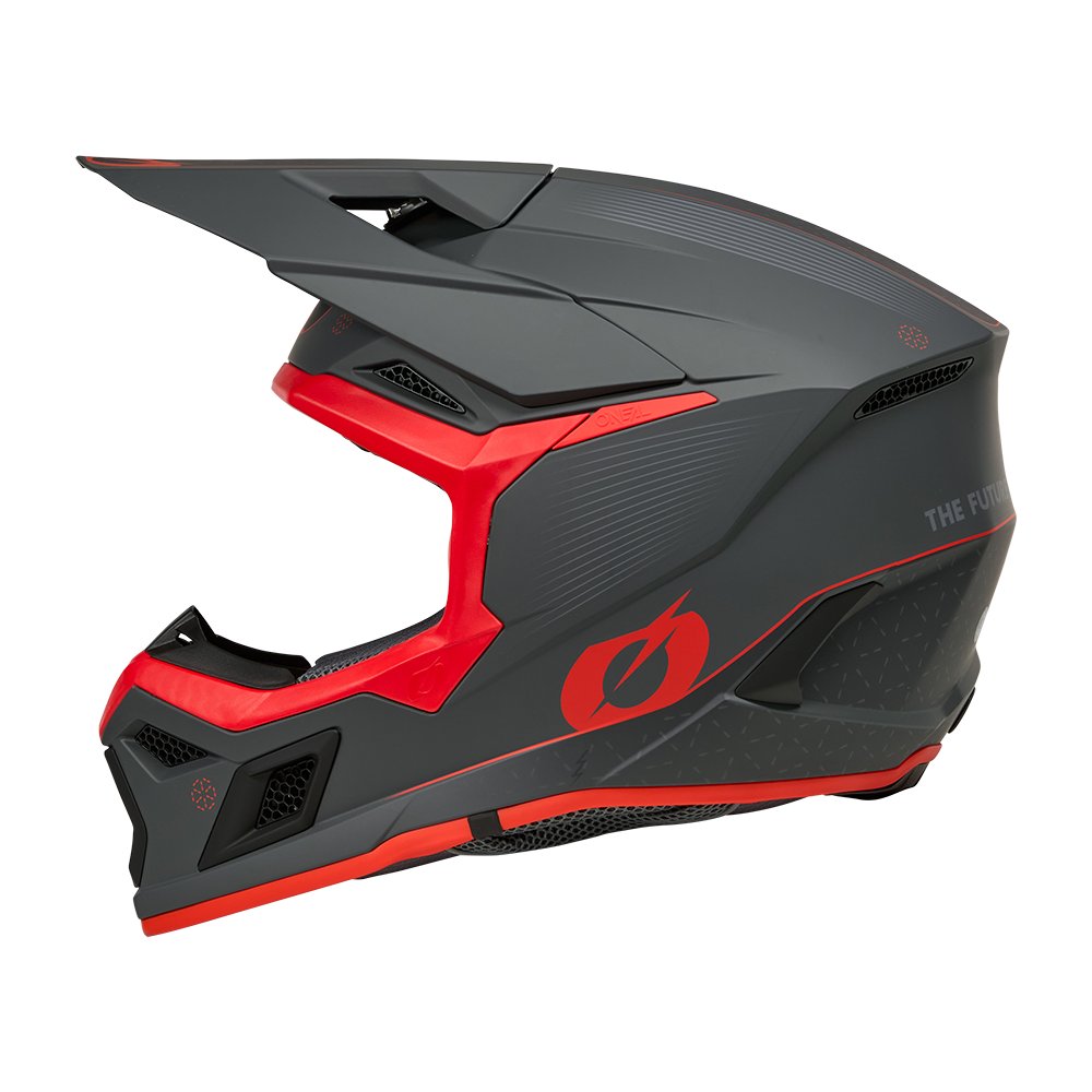 ONEAL 3SRS Motocross Helm E-Stroke grau/rot ONEAL 3SRS Motocross Helm E-Stroke grau/rot