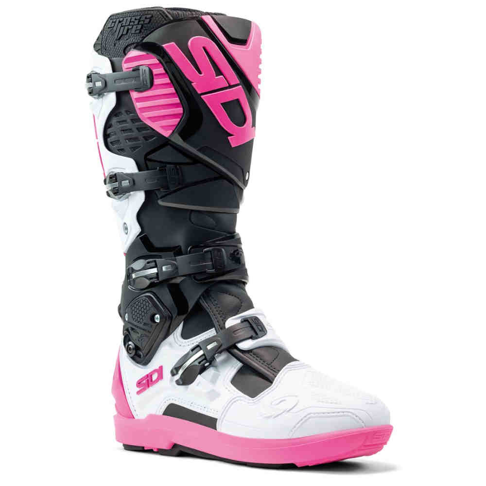 SIDI Crossfire 3 SRS Motocross Stiefel schwarz weiss pink