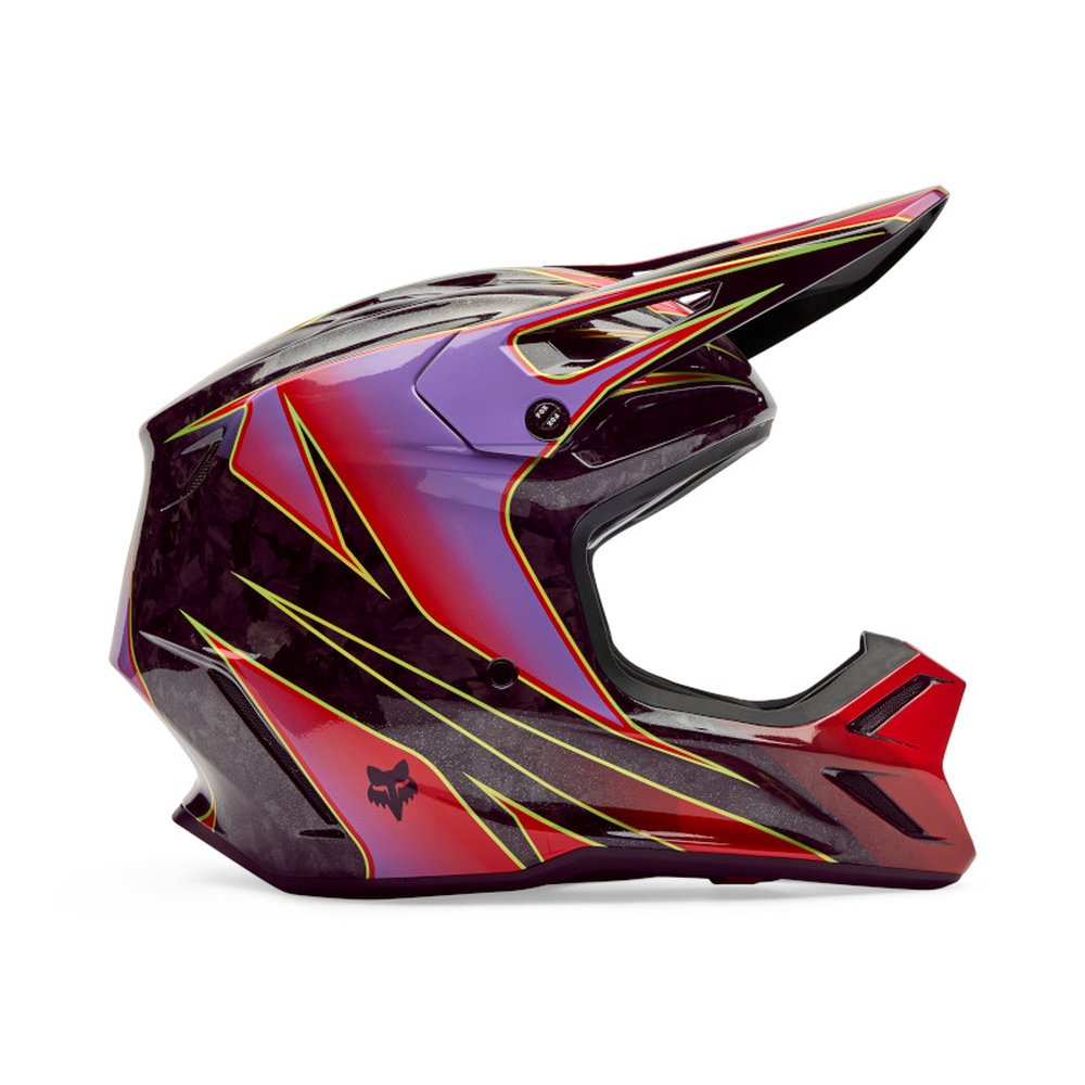 FOX V3 RS CANVAS Motocross Helm Rot