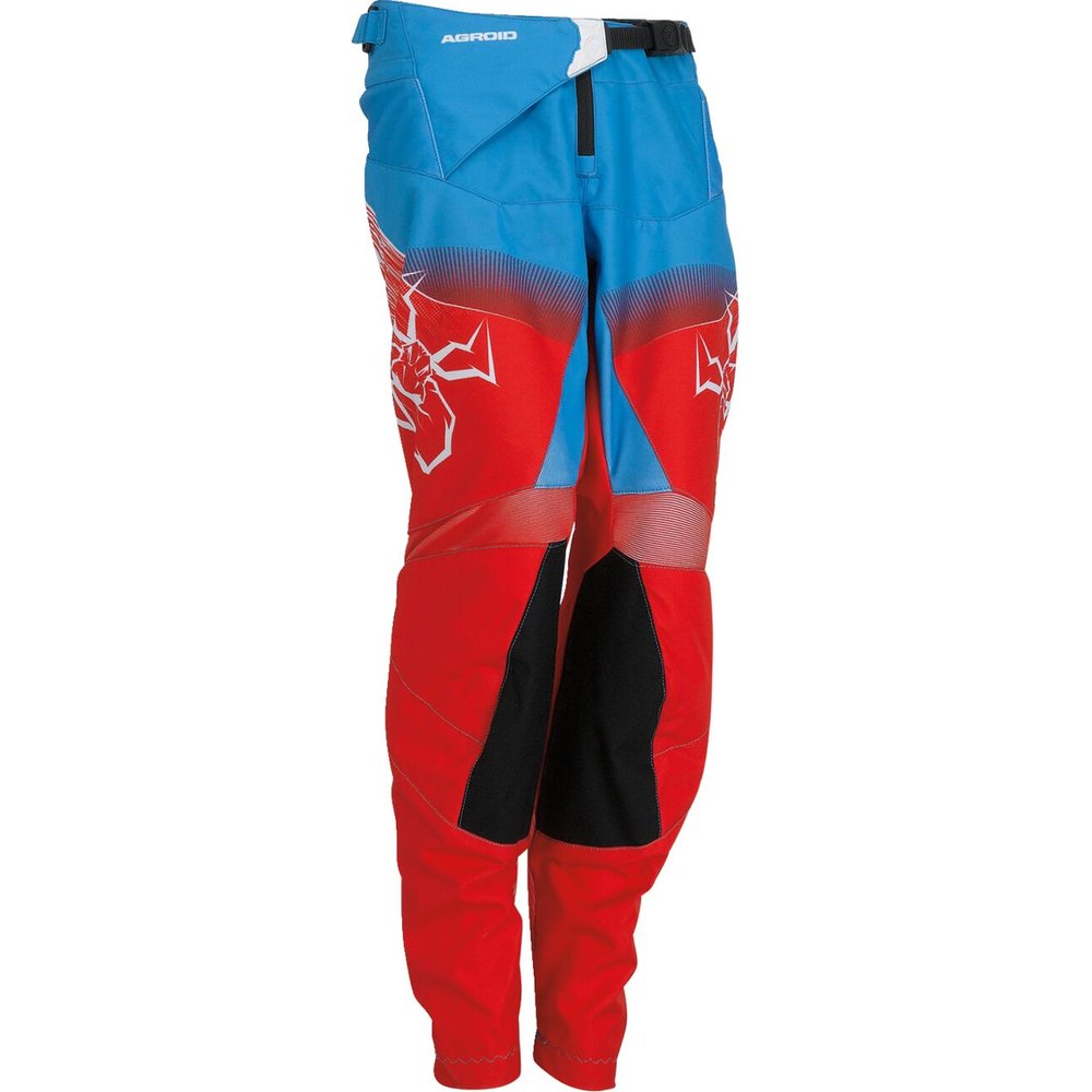 MOOSE RACING Agroid Youth Kinder Motocross Hose rot weiss blau