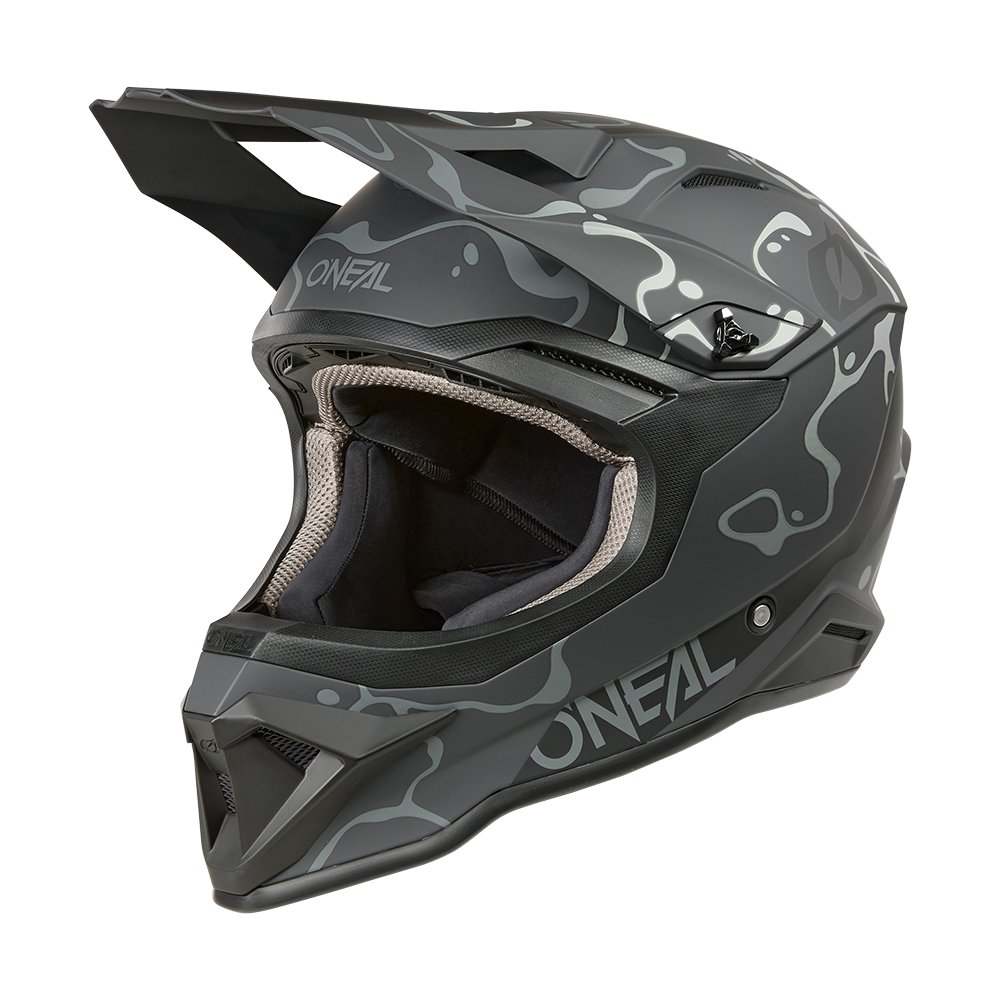 ONEAL 1SRS Motocross Helm Splash schwarz/grau