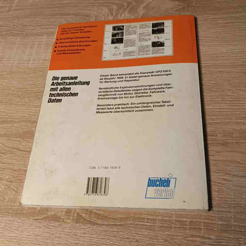 KAWASAKI GPZ 500s 1986-1993 EX500A 3-7168-1839-9 Motorrad-Handbuch gebraucht
