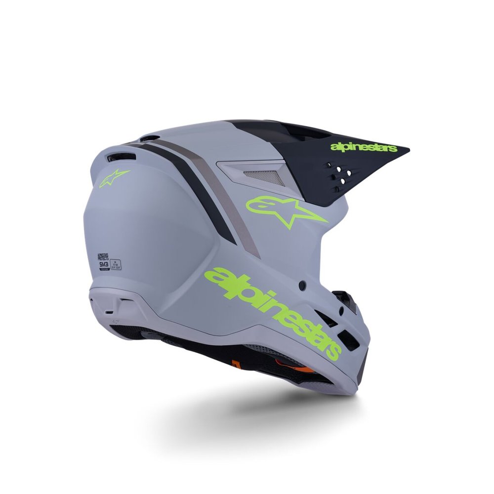 ALPINESTARS Supertech M3 Radium Motocross Helm grau/schwarz/gelb