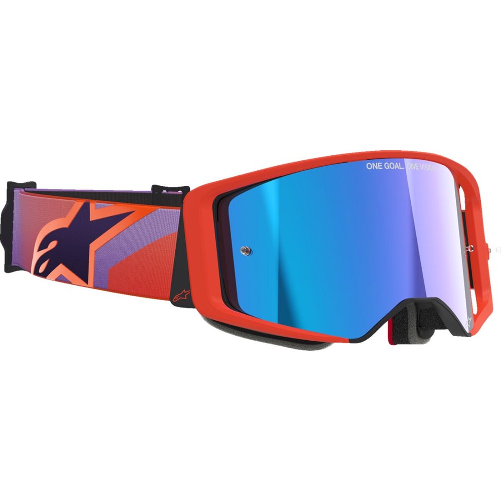 ALPINESTARS Supertech Corp Brille coral/lila vespiegelt-blau