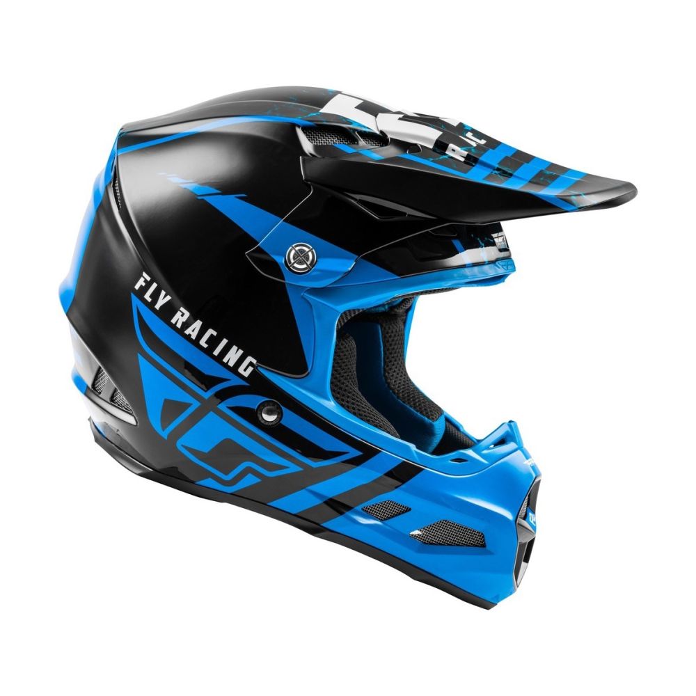 FLY F2 Granit Carbon Motocross Helm blau schwarz weiss