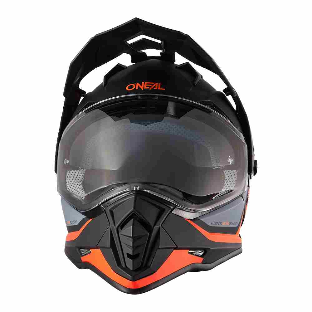 ONEAL Sierra R Enduro Motorrad Helm orange schwarz grau