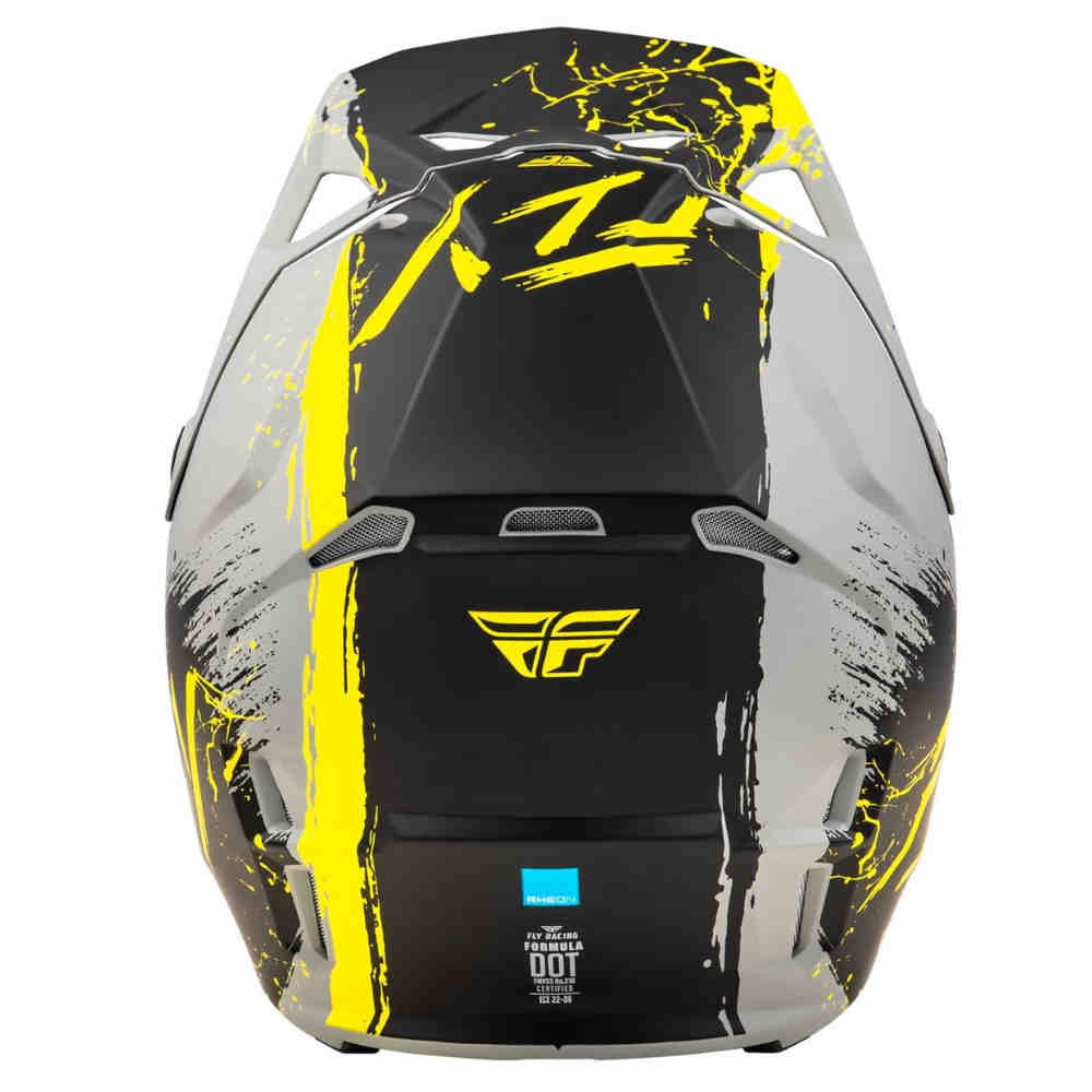 FLY Formula CP Manic Motocross Helm grau schwarz gelb FLY Formula CP Manic Motocross Helm grau schwarz gelb
