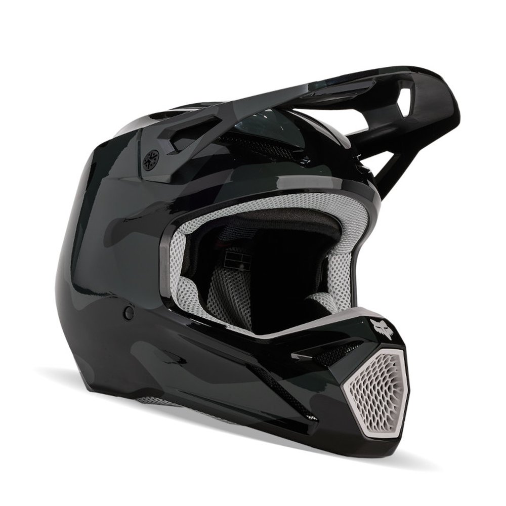 FOX YOUTH V3 SPIRE HELMET Motocross Helm für Kinder Schwarz Camo