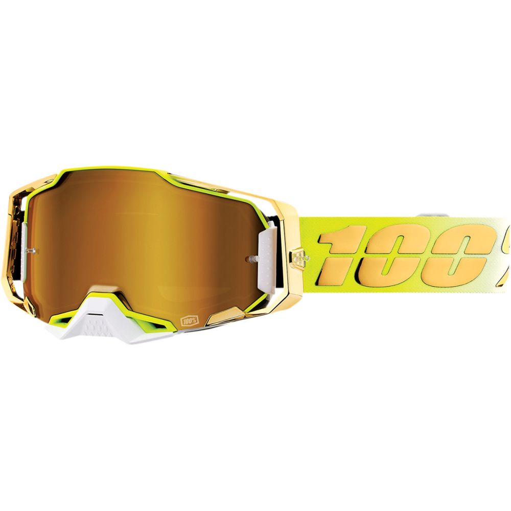 100% Armega Feelgood MX MTB Brille gold verspiegelt