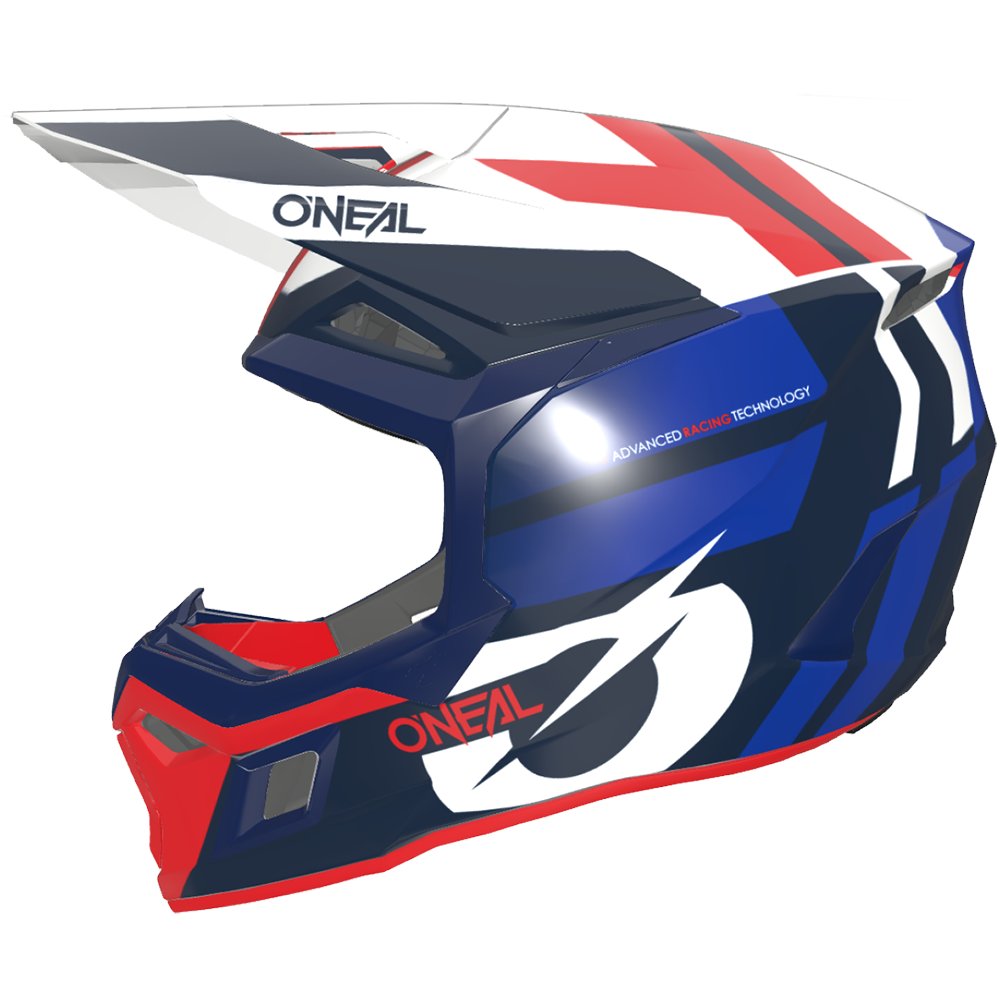 ONEAL 3SRS Motocross Helm Ride blau/weiss/rot ONEAL 3SRS Motocross Helm Ride blau/weiss/rot