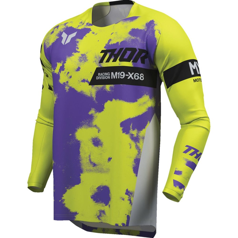THOR Launchmode Bleach Youth Kinder Jersey grau/acid neon gelb