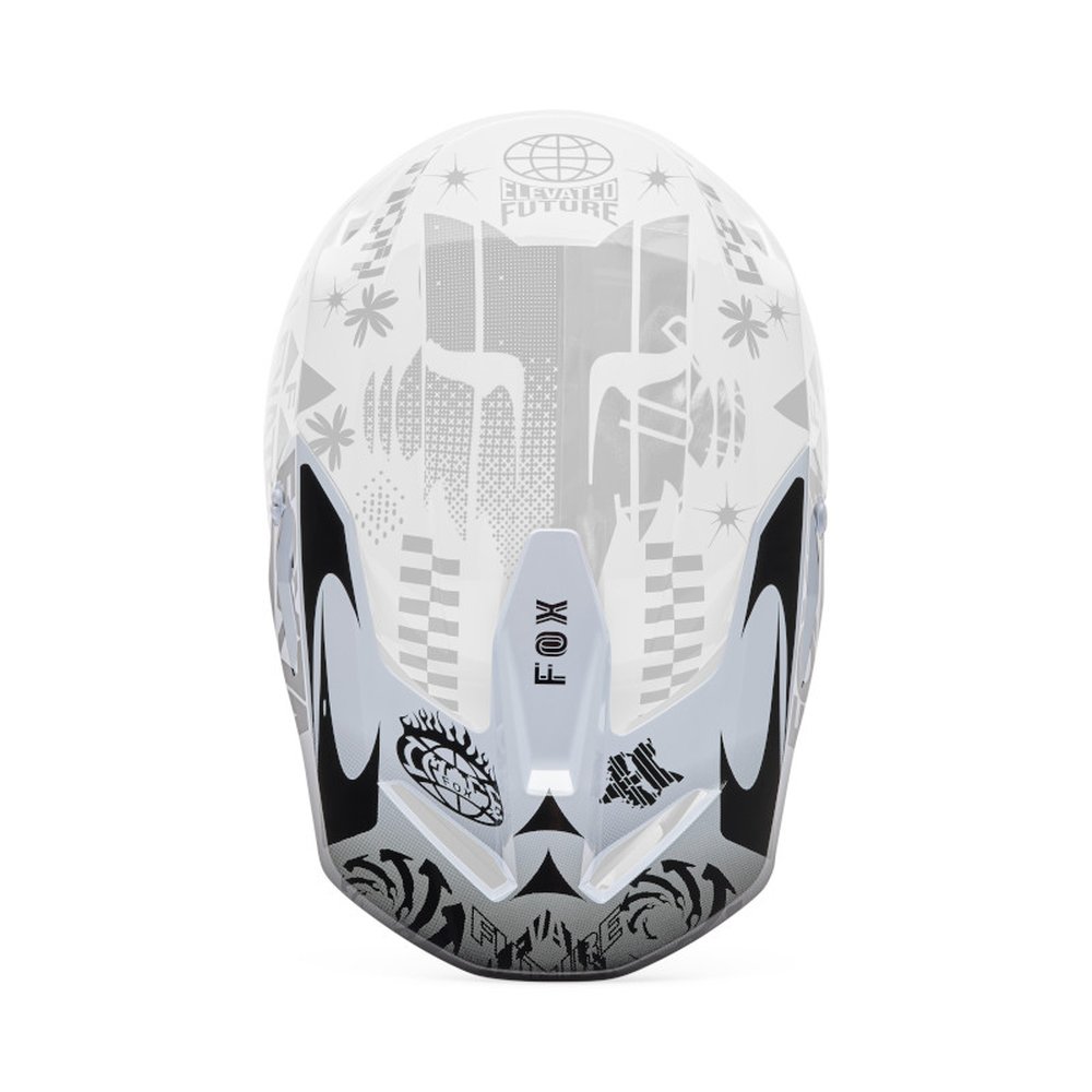 FOX V1  HELMET Helmschirm - IMAGE COSMO Weiss/Schwarz
