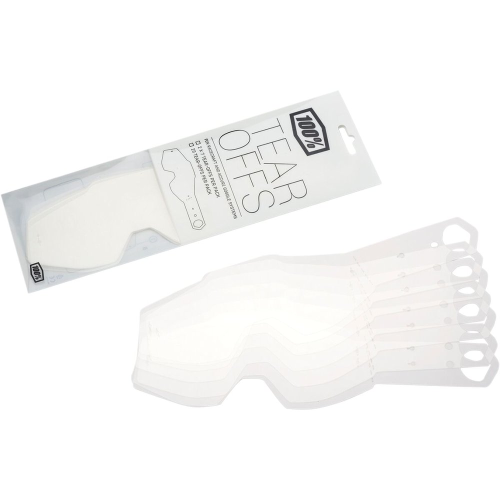 100% Racecraft/Accuri/Strata Tear Offs laminiert 7er Pack