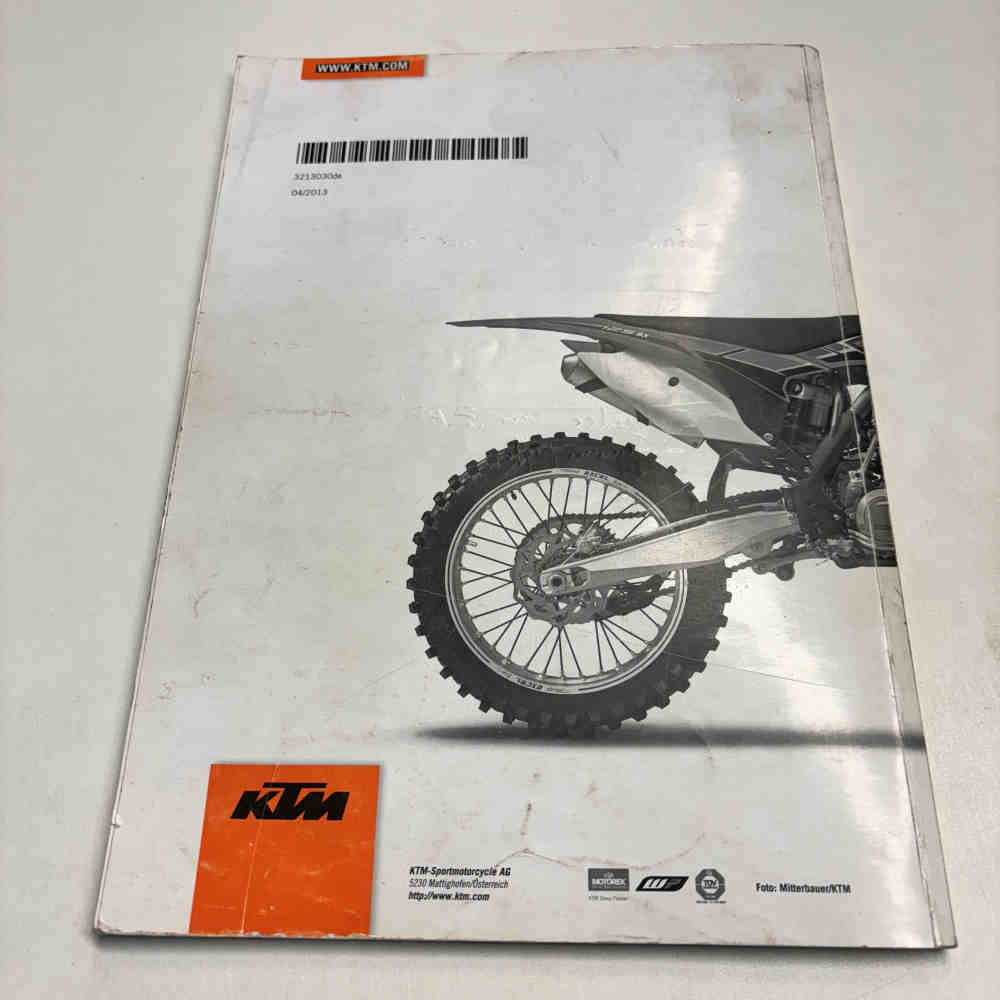 KTM 125/150/250/300 SX/XC 2014 3213030de Motorrad-Handbuch gebraucht