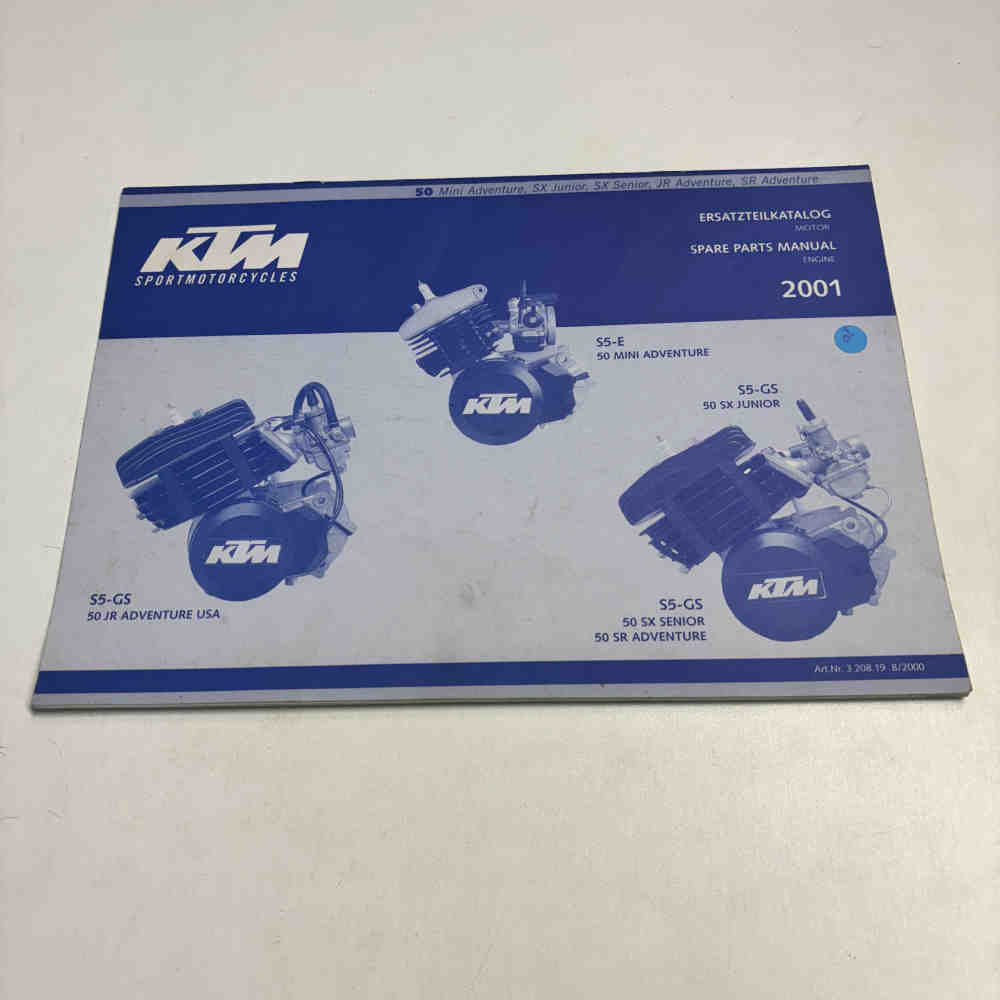 KTM 50 Mini Adventure SX Junior/Senior JR/SR Adventure 2001 320819 ETK Ersatzteilkatalog gebraucht