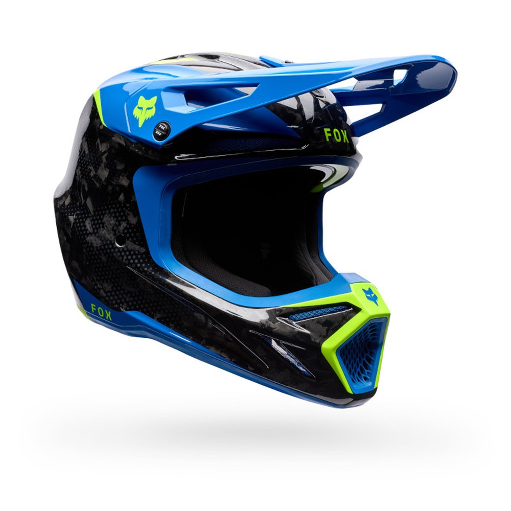 FOX V3 RS TACTILE Motocross Helm Blue Jewel