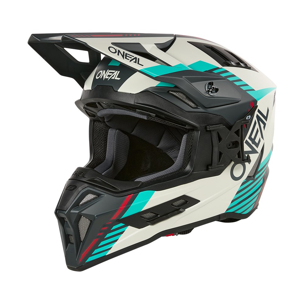 ONEAL EX-SRS Motocross Helm Quin grau teal ONEAL EX-SRS Motocross Helm Quin grau teal
