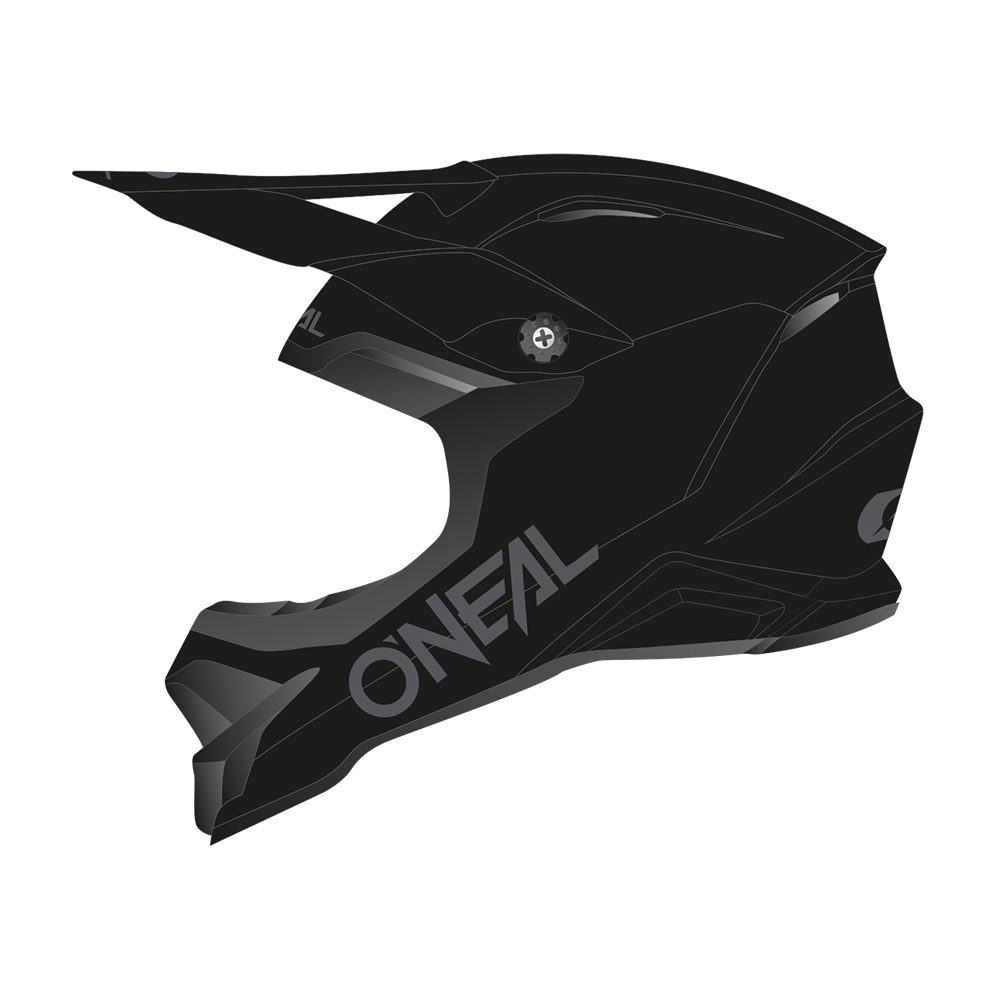 ONEAL 3SRS Solid MX Helm schwarz