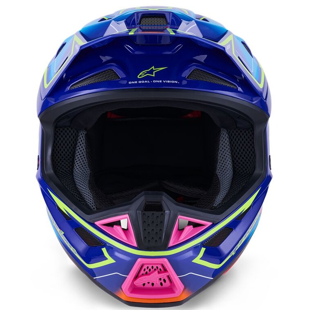 ALPINESTARS Supertech M7 Cast Motocross Helm blau/gelb/pink ALPINESTARS Supertech M7 Cast Motocross Helm blau/gelb/pink