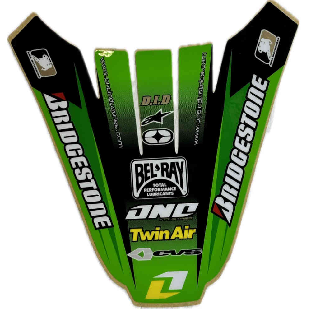 ONE INDUSTRIES Kotflügel hinten Decals Sponsor Kit Aufkleber passend für Kawasaki KX 80/85/100 98-05