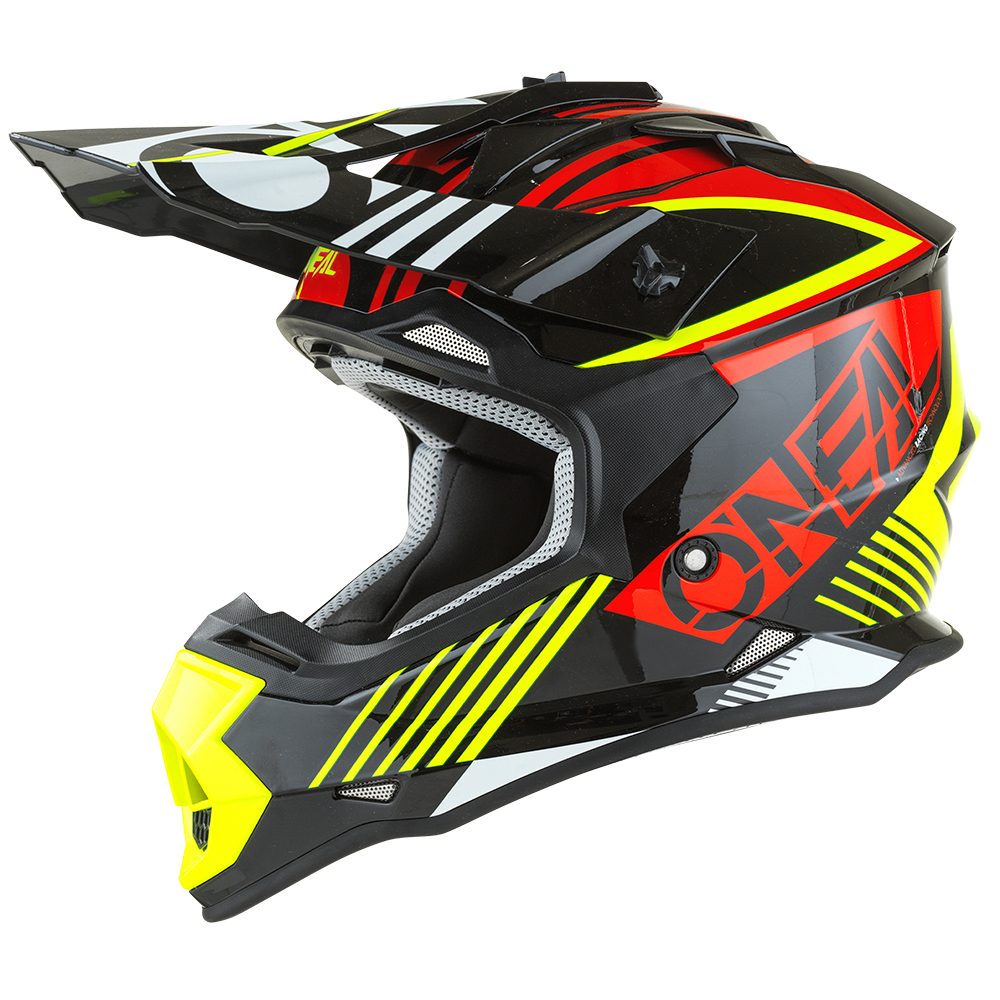 ONEAL 2RS Youth Rush V.22 MX Kinder Helm rot gelb