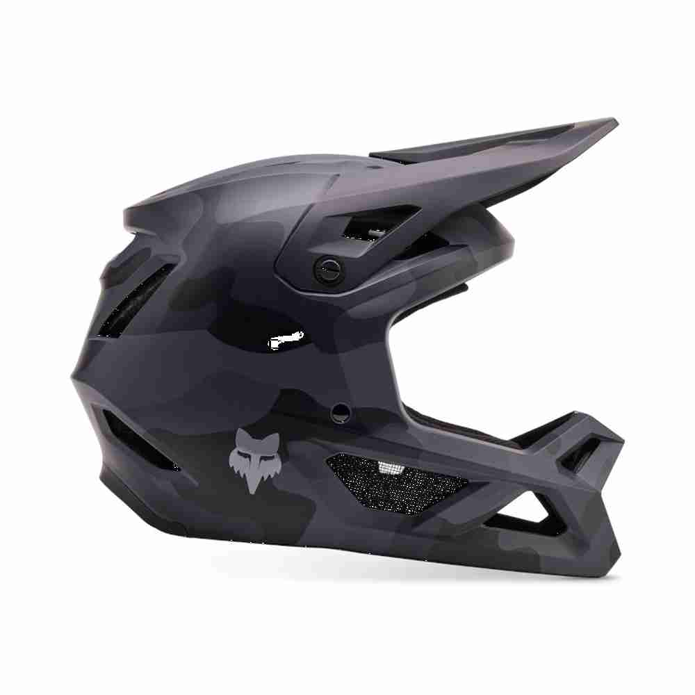 FOX RAMPAGE CAMO Fullface MTB Helm Schwarz Camo