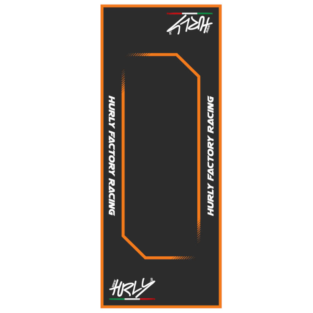 Hurly 80x200cm Fahrermatte/Umweltmatte schwarz orange