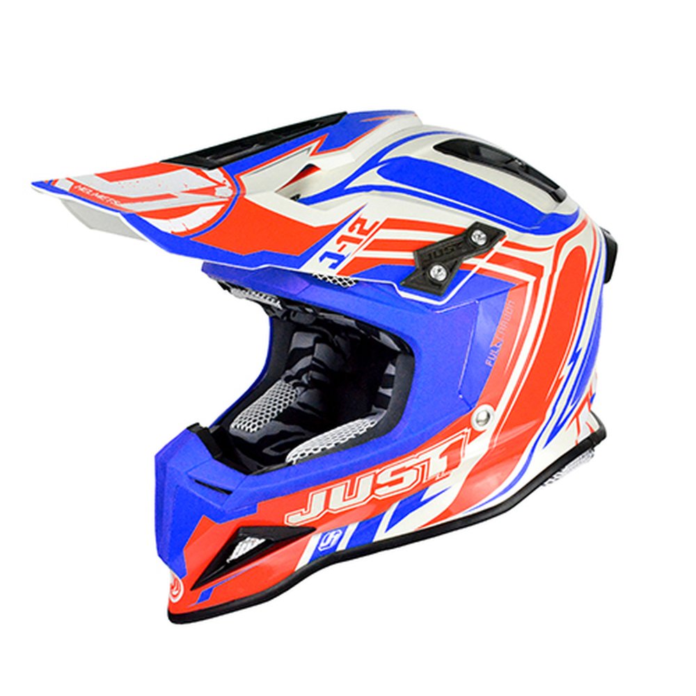 JUST1 J12 Flame Motocross Helm rot blau