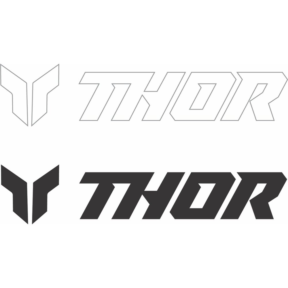 THOR Decal THOR 6er Pack 3In schwarz weiss THOR Decal THOR 6er Pack 3In schwarz weiss