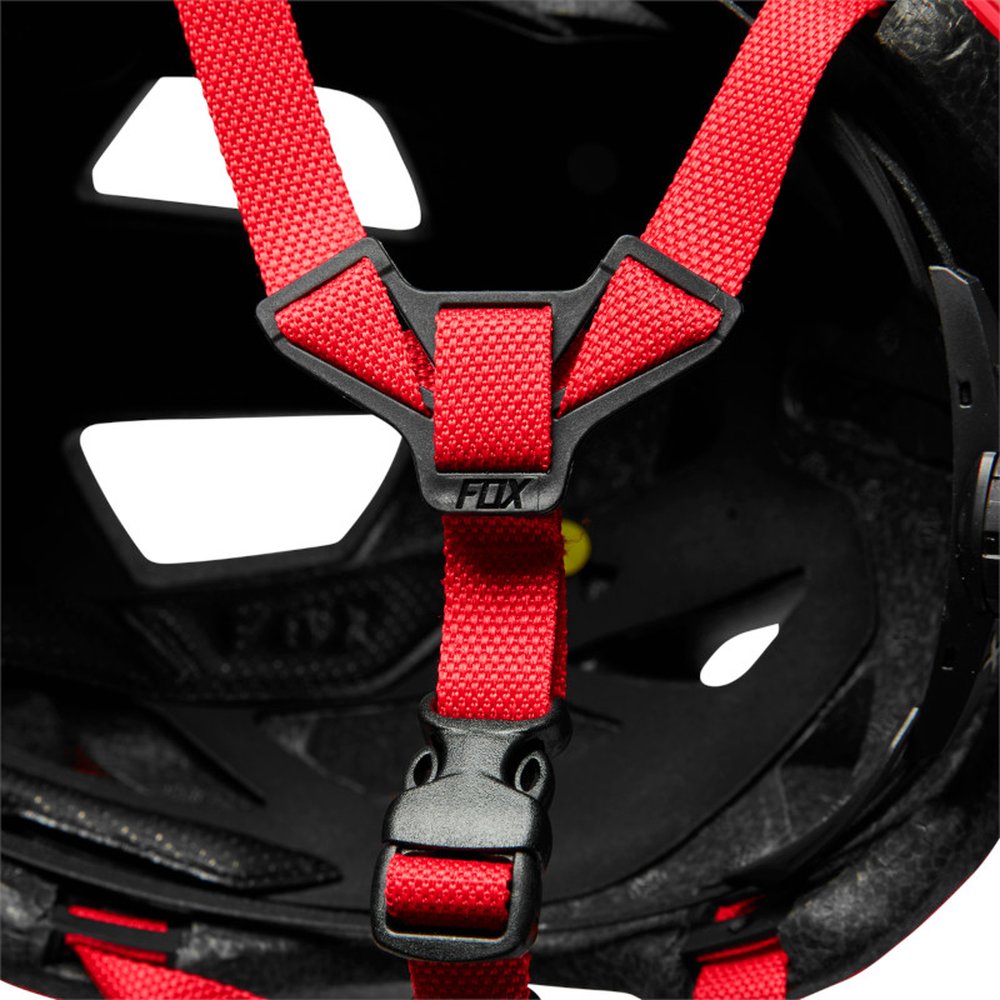 FOX MAINFRAME HELMET TRVRS MTB Helm Neon Rot