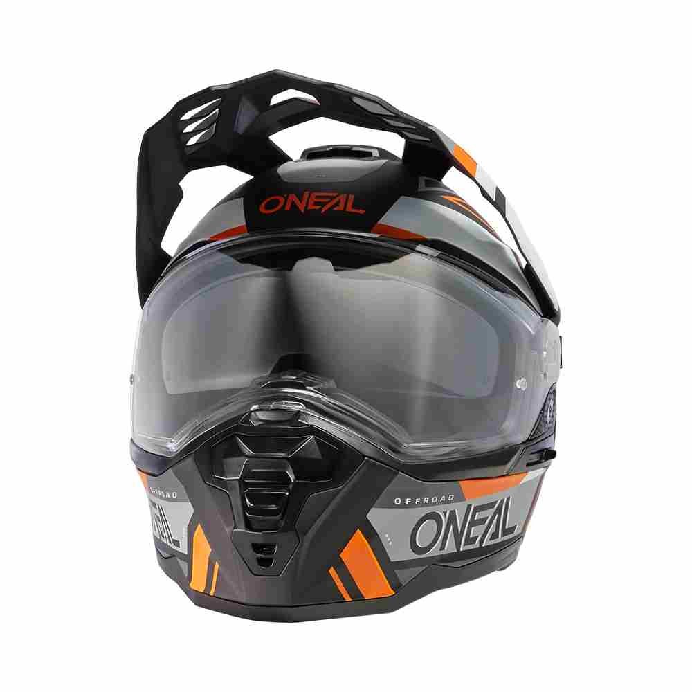 ONEAL D-SRS Square Enduro Motorrad Helm schwarz grau orange