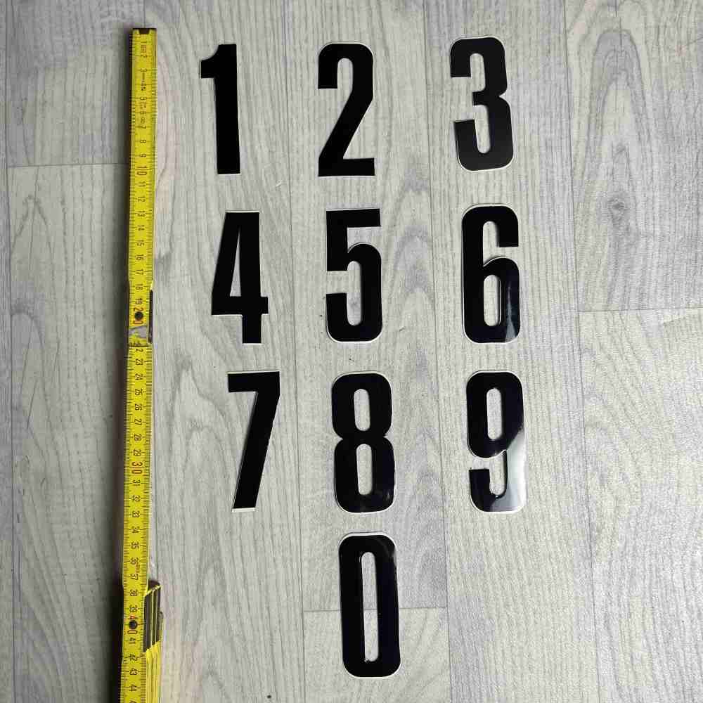 MX-BUDE Startnummern Aufkleber klein schwarz