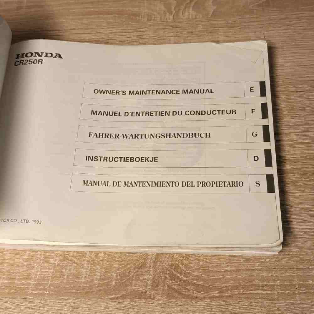HONDA CR250R 1994 69KZ3600 00X69-KZ3-6000 Motorrad-Handbuch gebraucht
