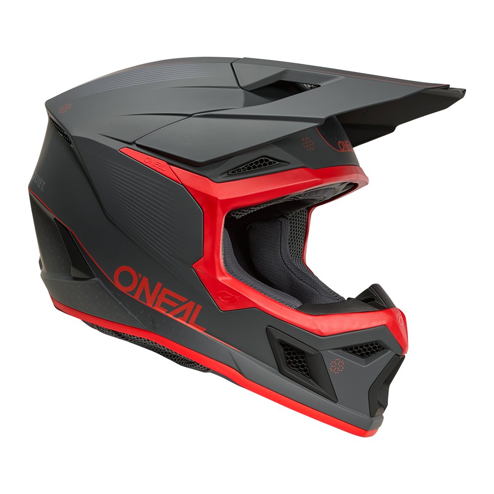 ONEAL 3SRS Motocross Helm E-Stroke grau/rot ONEAL 3SRS Motocross Helm E-Stroke grau/rot