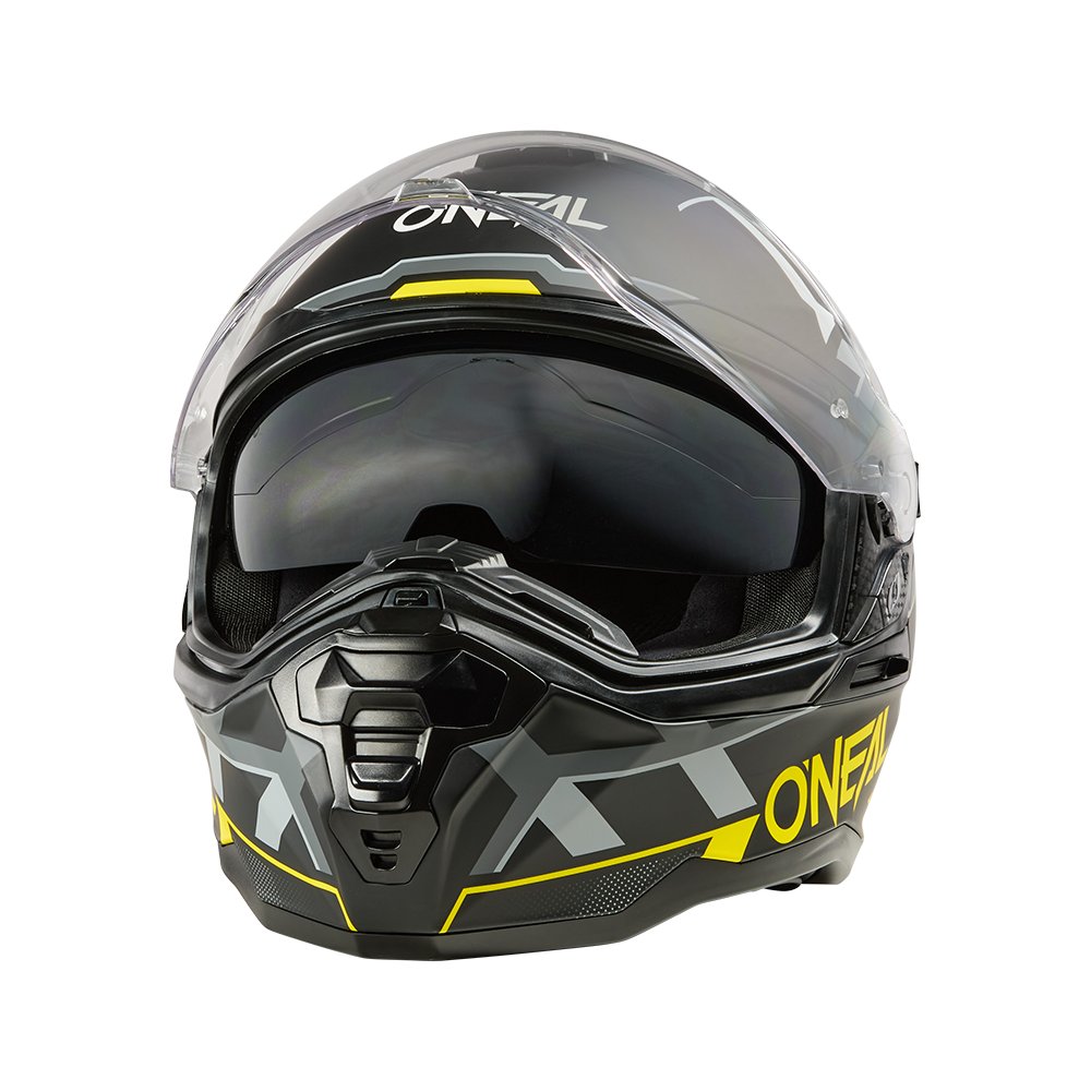 ONEAL D-SRS Motocross Helm Square schwarz neon gelb grau ONEAL D-SRS Motocross Helm Square schwarz neon gelb grau