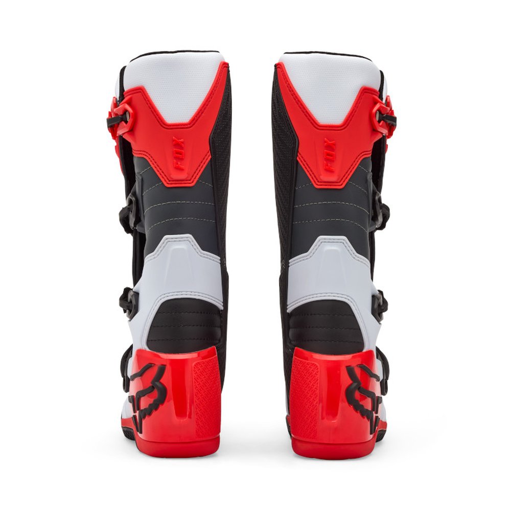 FOX COMP BOOT Motocross Stiefel Weiss/Neon Rot
