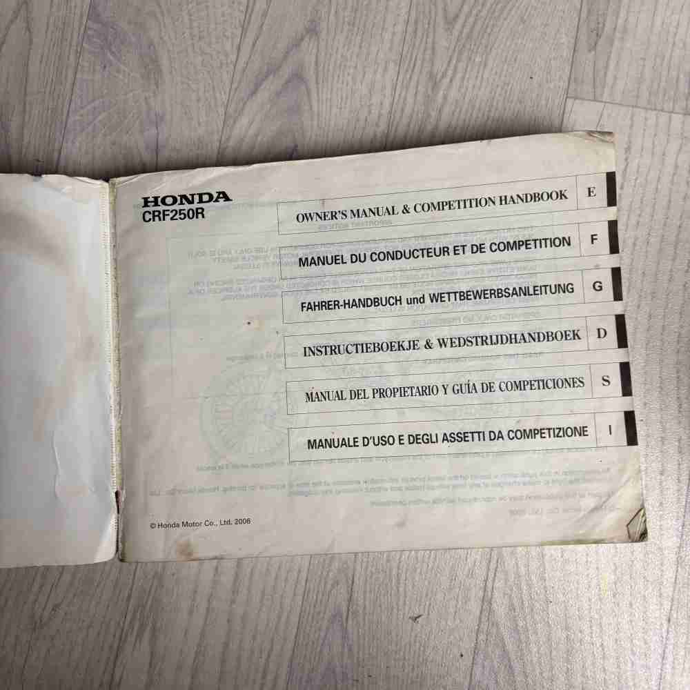 HONDA CRF 250 R 2006 00X3R-KRN-6000 Motorrad-Handbuch gebraucht