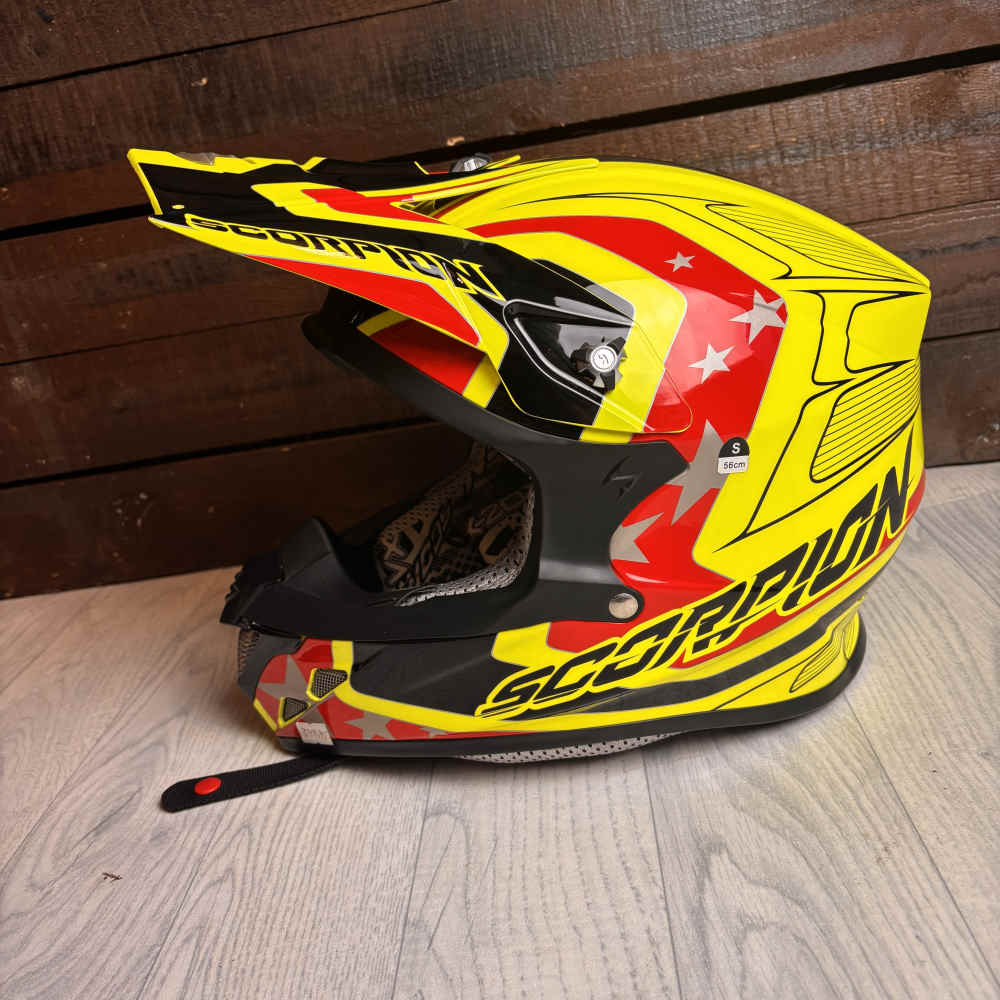 SCORPION VX-20 Motocross Helm gelb rot B-WARE SCORPION VX-20 Motocross Helm gelb rot B-WARE