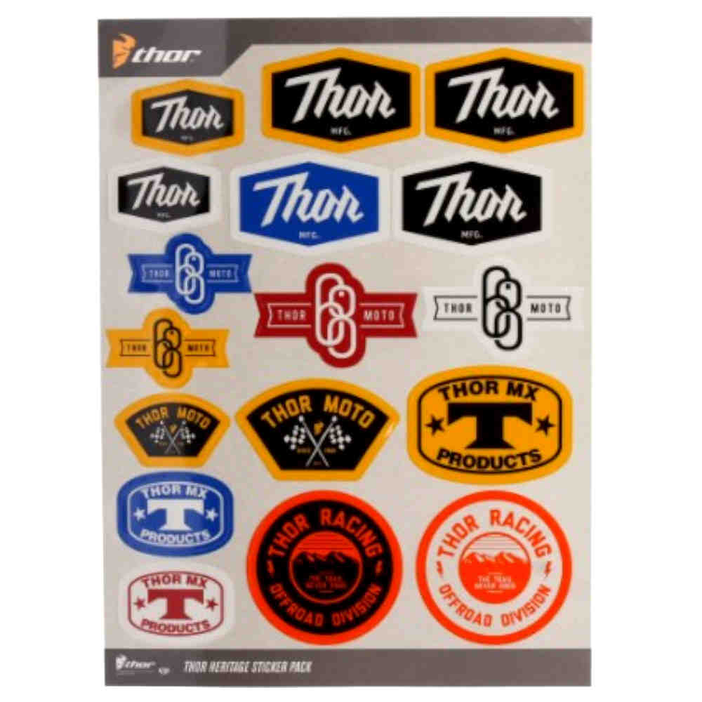 THOR MX Heritage Sticker Bogen Decals Aufkleber multi
