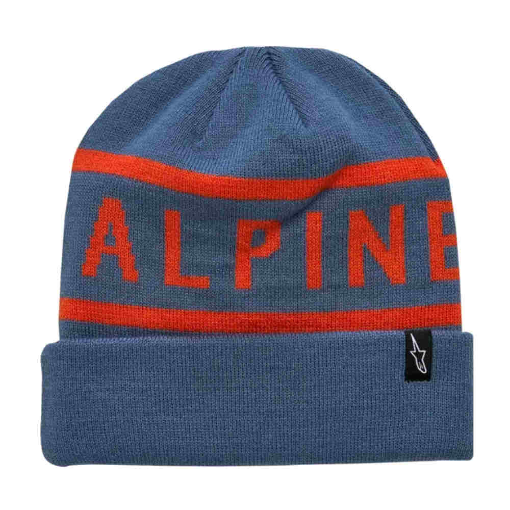 ALPINESTARS Cuff Wordy Beanie Mütze blau rot ALPINESTARS Cuff Wordy Beanie Mütze blau rot